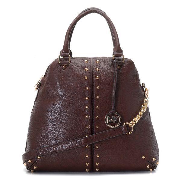 michael kors uptown astor stor satchel mocha lammeskinn skinn Ny Billig yskek